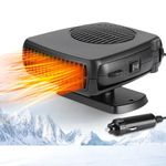 Showvigor 12V 150W Car Heater for Cars that Plugs Into Cigarette Lighter, Automotive Winter Car Kits, Windscreen Fan and Heater for Car, SUV