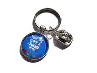 You've got a FRIEND in me 25mm glass cabochon keyring gift, best friends woody buzz themed novelty birthday Xmas present,