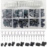 Ruidee 740 pcs 2.5mm Pitch 2 3 4 5 6 Pin JST SM Male Female Plug Housing and Male Female Pin Header Crimp Terminal Connector Kit
