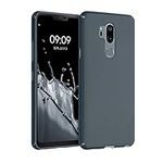 kwmobile Case Compatible with LG G7 ThinQ/Fit/One Case - Soft Slim Protective TPU Silicone Cover - Dark Slate