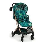 Cosatto Woosh 3 Pushchair – Lightweight Stroller Birth to 25kg - One Hand Easy Fold, Compact, Telescopic Handle, Extra Large Shopping Basket, Cup Holder, Bumper Bar & Raincover (Midnight Jungle)