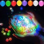 100 Pcs 10 Colors Balloon Lights, LED Assorted Colors Flash Lights, Mini Ball Lights Round LED Ball Lamp for Paper Lantern Balloon Birthday Party Wedding Halloween Christmas Decoration (Mixed Colors)