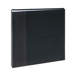 Kenro Kington Series Black Photo Album with Woodgrain Spine for 200 Photographs 6x4 / 10x15cm with Slip-in Pages and Memo Space - KGA101B