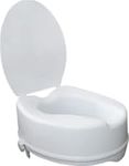 Flamingo Toilet Commode Seat with Lid - Portable Classic Elevated Raised Commode for Disabilities, Knee Patients, Old Senior Citizen Aids (6")