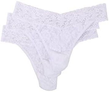 Hanky Panky Women's Signature Lace Original Rise Thongs - One Size - White , (Pack of 3)