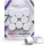 8 Extra Strong Magnets. White Color