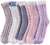 Womens Fuzzy Slipper Socks Animal S