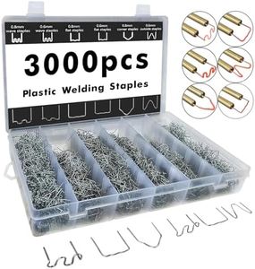 DLronwey Plastic Welding Staples 3000 pcs,6 Types Hot Staples for Decoration,Auto Repair,Architectural Modelling,Toy Manufacturing,Etc.