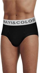 5Mayi Lot de sous-vêtements pour homme en coton doux et respirant, B: Black Mens Underwear Briefs, Small