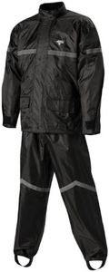 Nelson-Rigg Stormrider 2-Piece Rain Suit (Black/Black, Large)