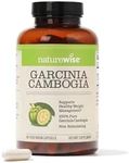 Naturewise Garcinia Cambogia with Natural Garcinia Cambogia Extract, 60% HCA Concentration, Natural Support for Weight Goals and Energy - Vegan, Non-GMO, Gluten Free - 180 Capsules[2-6 Month Supply]