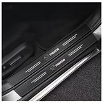 RIDGOEL 4Pcs Carbon Fiber Car Door Sill Protector, for Mazda 2 3 5 6 CX-3 CX-30 CX-5 CX-50 CX-60 CX-7 CX-8 CX-9 Threshold Protection Sticker Car Kick Plates Automobile Accessories