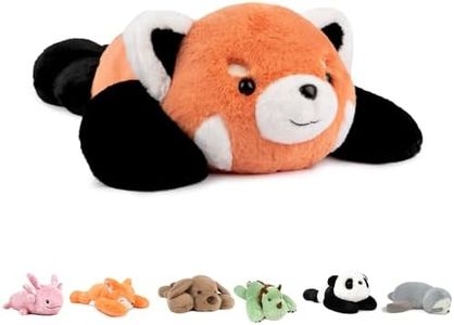 Niuniu Daddy 20" | 3.3 Pound Red Panda Weighted Stuffed Animals Plush Toy, Small Pillowfort Weighted Plush Animals for Kids Adults, Heavy Beads Body Stuffed Animal Pillow for Gift Birthday Christmas