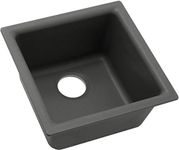 Elkay ELG1616GY0 Quartz Classic Single Bowl Dual Mount Bar Sink, Dusk Grey, 39.5 x 19.8 cm