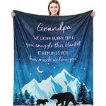 Gifts for Grandpa from Grandchildren, Fathers Day Blanket Gift, Grandpa Birthday Gift, Best Grandpa Gifts 50"*60"