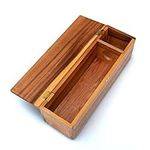 Thirteen Chefs Wooden Wine Box for Gifts, Solid Wood with Hinged Lid