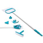 INTEX 28003E Deluxe Above Ground Pool Maintenance Kit for Minimum 800 GPH Flow Rates with Vacuum, 110" Pole, Wall Brush and 24' Hose