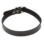 CALANDIS® Lady Punk Gothic Leather Choker Necklace Collar Belt Buckle Neck Ring Black