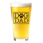 Dog Dad Beer Glass for Men With Pets - Unique Gifts for Dog Lovers - Fathers Day, Birthday, Christmas, Valentines day - Boyfriend, Husband, Son, Dog Owner