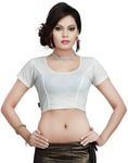 Fressia Fabrics Women's Stretchable Readymade Saree Blouse Crop Top Choli