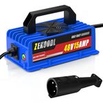 48 Volt Golf Cart Battery Charger for Club Car,15 Amp Trickle Charge Golf Cart Charger 110V-240V,16FT Cable, 4-6 Hours Full Charge Portable Golf Cart Charger for Lead Acid Battery,AGM,Gel