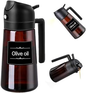 Lycidae 16oz/470ml Oil Dispenser - 2-in-1 Oil Spray Bottle for Cooking, Kitchen, Air Fryer, Salad, BBQ - Oil Bottle, Olive Oil Dispenser, Oil Bottles for Kitchen, Oil Spray