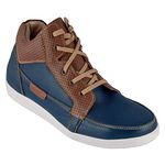 tZaro Men's Jhonson Blue Genuine Leather Mid Ankle Boots -10 UK