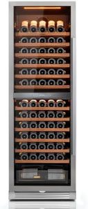 Ca'Lefort 24" 155 bottle Dual Zone Wine Cooler,40-65°F Glass LED Left Hinge