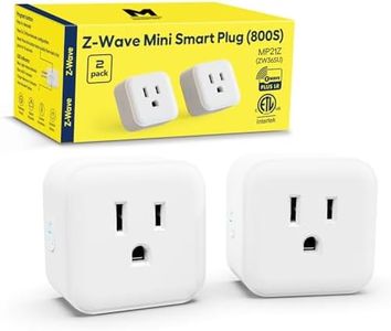 Minoston Z-Wave Outlet Mini Plug-in Socket, Z-Wave Hub Required, 800 Series Zwave Plug Built-in Repeater/Range Extender, Work with SmartThings, Wink, Alexa, Google Assistant, FCC Listed (MP21Z)