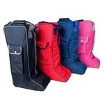 Rhinegold Long Boot Bag Riding Boot Bag Side Pocket (Red)