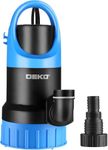 Sump Pump Submersible Water Pump : DEKOPRO 1HP Thermoplastic Portable Utility Pump 4500 GPH High Flow Water Removal for Swimming Pool Garden Pond Basement with 19.7ft Long Power Cord