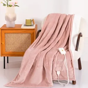 Templewet Heated Blanket Electric Throw 50" x 60" -Heated Throw Blanket with 4 Heating Levels & 3 Hours Auto Off,Machine Washable,ETL & FCC Certification,Over-Heat Protect（Candy Pink）