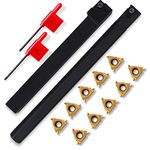 Lathe Threading Tool Threading Holders - External Threading Holder SER1010H11 and Internal Threading Holder SNR0010K11 with Each 5pcs 11ER AG60 and 11IR AG60 Threading Inserts Gold - IWONGO Supplied