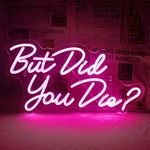 Horseneon But Did You Die Neon Led Sign, Pink Neon Signs for Wall Decor, Letter Neon Lights with USB Powered for Room Decor, Bedroom, Office, Gym, Livingroom