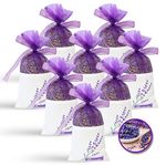 DERDUFT Lavender Sachets Bags, Dried Lavender Flowers Sachets, Moth Repellent Deodorizer, Closet Freshener for Drawers, Wardrobe, Cars