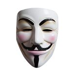 damdos Halloween Prop Mens Cosplay Masks V Vendetta Mask Guy Fawkes Anonymous Fancy Dress OW Mask Birthdays Mask (V size)