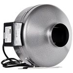 iPower 10" 862 CFM Duct Inline Fan Vent Blower for HVAC Exhaust and Intake, Grounded Power Cord