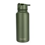 Toofeel Stainless Steel Water Bottle 32 oz, Double Walled Vacuum Metal Bottle with Straw, Leak Proof Locking Lid with Soft Silicone Spout, Reusable, BPA Free, Army Green