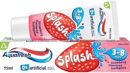 Aquafresh Splash Toothpaste 3-8 years, Kids Toothpaste, Strawberry Flavour Toothpaste, 75 ml