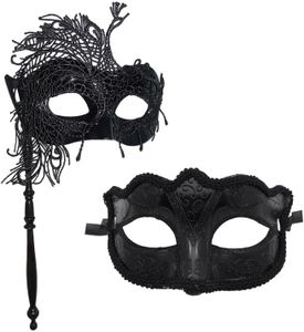 EUPSIIU 2 Piezas Máscara Veneciana Mujeres, Máscara Mascarada Máscara Veneciana Mujer, Carnaval Máscara De Cosplay, Halloween Máscara para Año Nuevo Disfraces Baile Máscaras