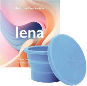 Lena Menstrual Cup Sterilizer Case, Compact, Collapsible Silicone Container for Cleaning Period Cup & Menstrual Disc, Travel, Home and Dorm, Menstrual Cup Cleaner, Feminine Care, Light Blue
