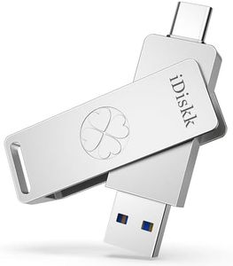 iDiskk 128GB SSD Estado sólido USB Flash Drive hasta 500MB/s USB-C y Gen 2 USB3.2 USB Thumb Drive, SSD USB-C Foto Stick pendrive para Type-C iPad/ iPhone15 Serie Android Phone PC/Mac y Tablet.
