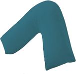 SERENITY GIFTS LTD SG V- Shaped Pillow with Pillowcases Extra Cushioning Support for Head/Neck & Back Luxury Support Pregnancy/Nursing/Orthopaedic Pillow (Teal)