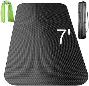 Large Exercise Mat 84" x 32",Exercise Equipment Mat,Treadmill Mat, Exercise Bike Mat, Workout Mats for Home Gym Flooring Rubber Mat Large Yoga Mat Cardio Mat for Weightlifting, Jump Rope,Fitness
