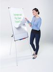 Wonderwall Budget Magnetic Tripod Flipchart Easel | Height Adjustable Portable Dry-Wipe Whiteboard with Larger Writing Area (H) 1000 x (W) 680 mm- Ideal for School, Training, venues, info Points