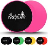 Celebrita Pair of Gliding Discs Core Sliders Ab, Back, Hip, and Leg Exercise Gear for Gym, Home, Yoga, Pilates | Strengthen Abdomen, Burn Fat, Improve Balance (Pink)