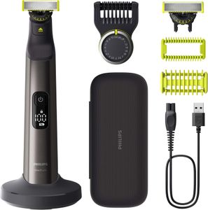Philips OneBlade Pro 360 Face & Body Electric Trimmer – Shaver Kit with Charging Stand and Travel Case