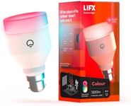 LIFX Colour A60 1200 lumens [B22 Bayonet Cap], Billions of Colours and Whites, Wi-Fi Smart LED Light Bulb, No Bridge Required, Compatible with Alexa, Hey Google, HomeKit and Siri.