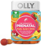 OLLY Essential Prenatal Gummy Multivitamin, Folic Acid, Vitamin D, Omega 3 DHA, Supports Healthy Growth and Brain Development, Citrus Berry - 84 Count