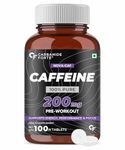 Carbamide Forte Caffeine 200mg Tablet for Men & Women | Caffeine Pre-Workout Supplement - 100 Veg Tablets